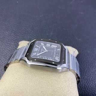 Vand ceas Cartier Santos Silver cu Negru