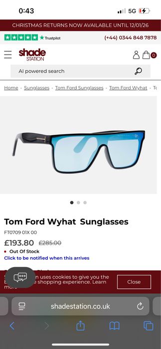 Слънчеви очила Tom Ford FT0709