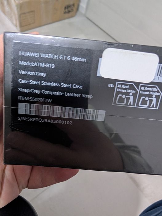 Smartwatch Huawei Watch GT 6, 46MM, Grey Composite Leather Strap