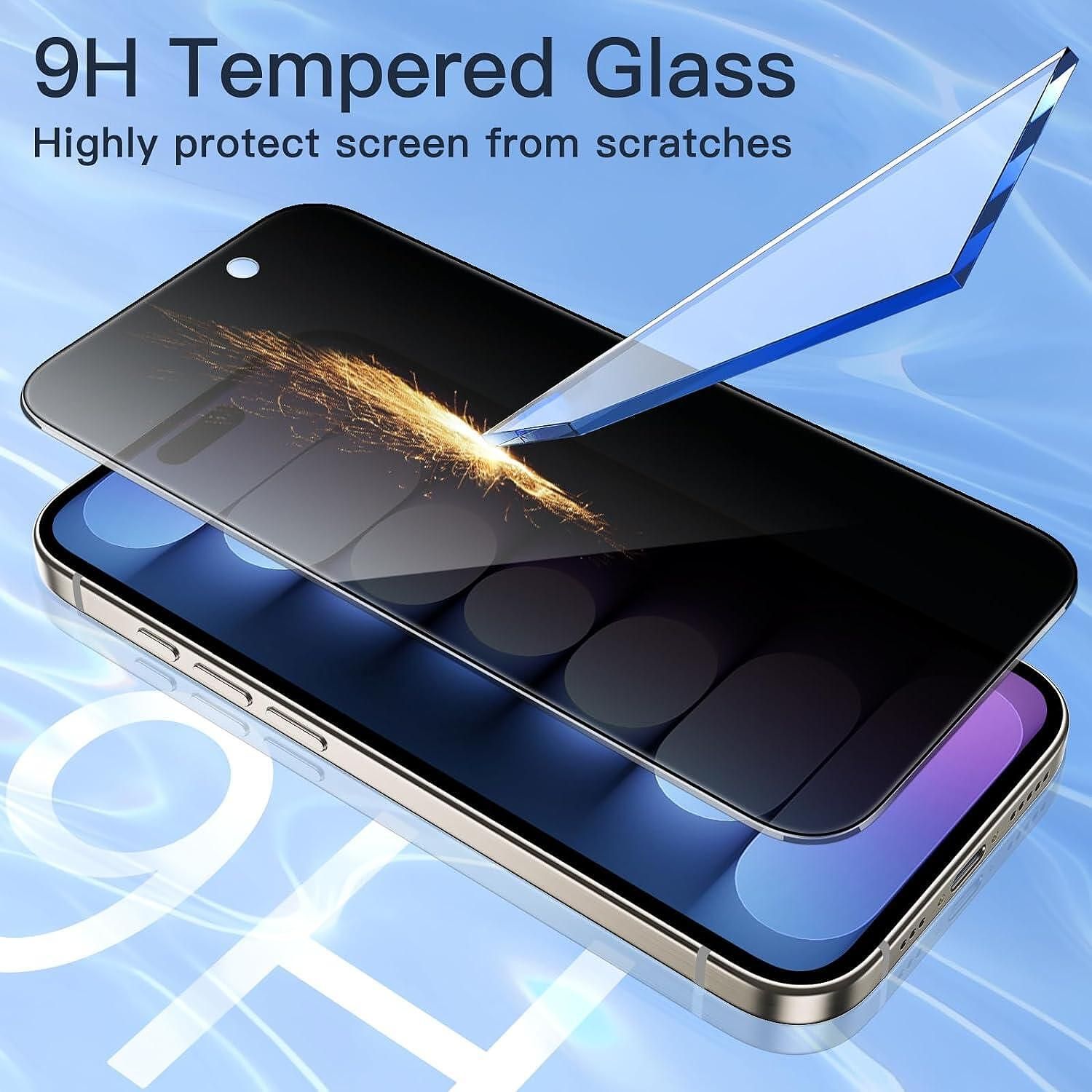 Privacy 5D Стъклен Протектор за Apple iPhone 16 | 15 | 14 | 13 Pro Max
