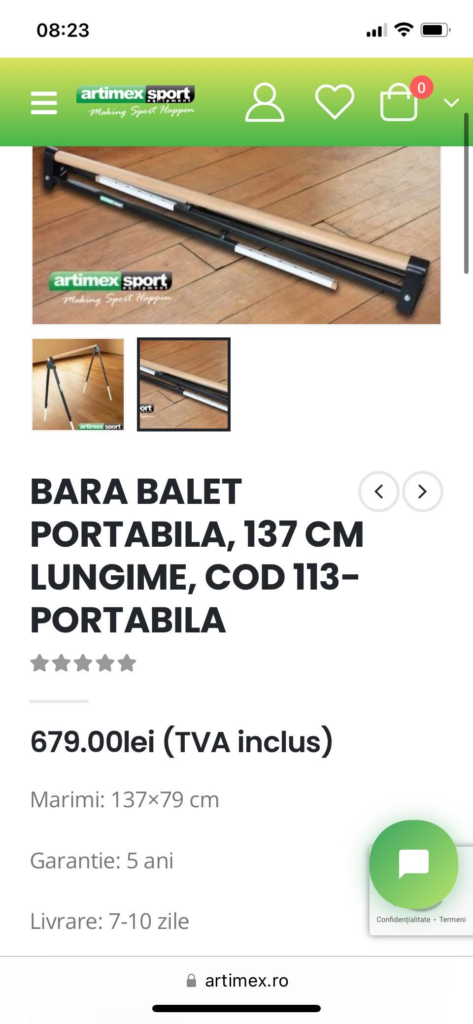 Bară de balet portabilă