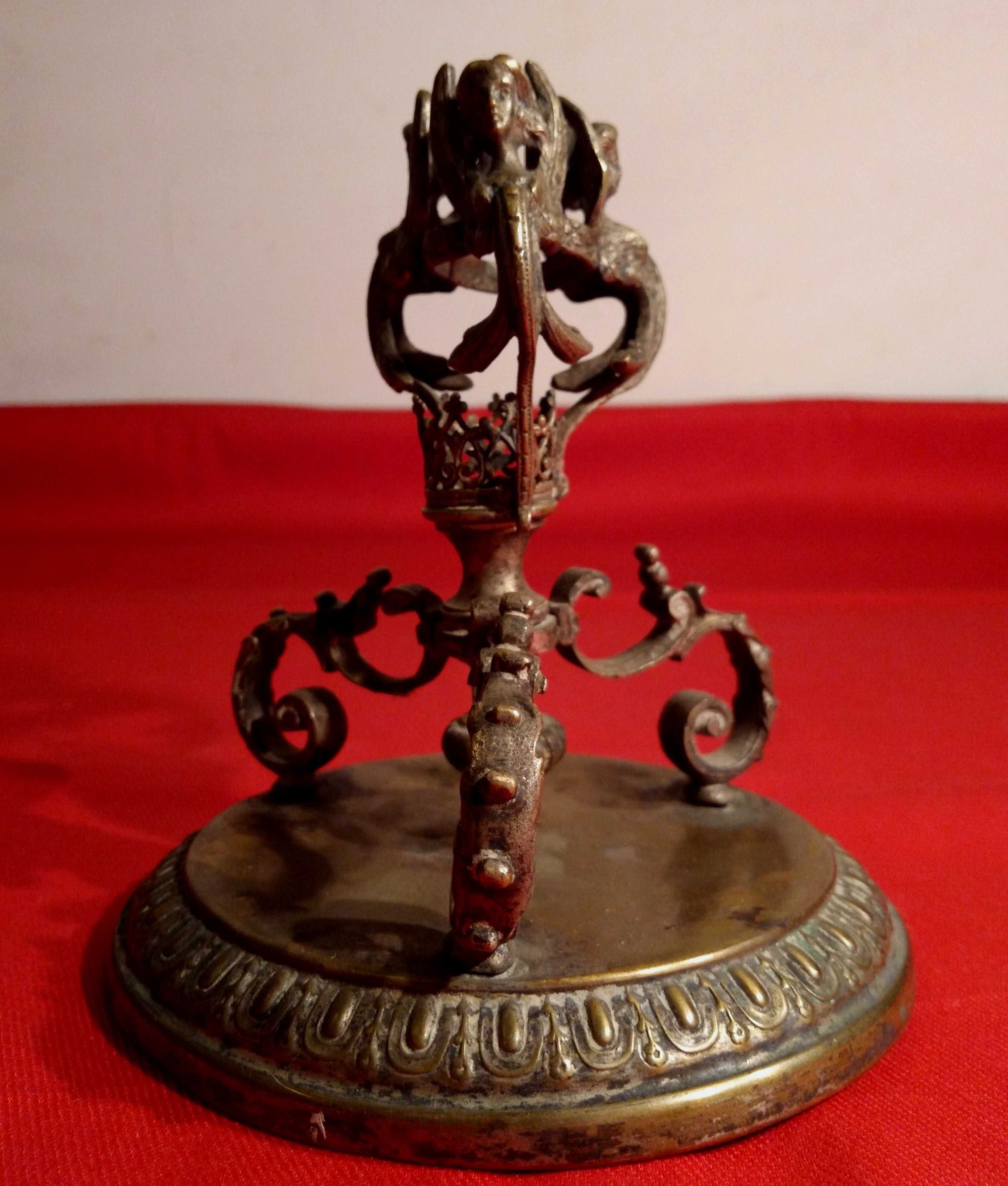 Sfesnic vechi Art Deco |bronz doré| decorat cu triada de ingeri