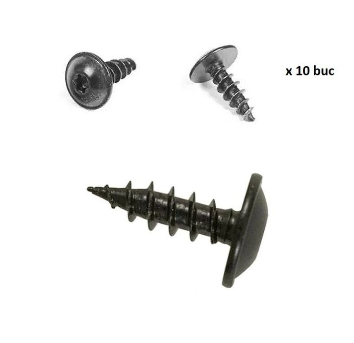 Surub fixare Audi A5/S5, A6, 2011-; VW Caddy, 2010-; Golf VI, Golf VII, Passat, 2010-; Passat CC, Touareg, 2002-2010; Transporter/Multivan, Grila, capota, Tapiterie portbagaj; 10 buc la set, Grila