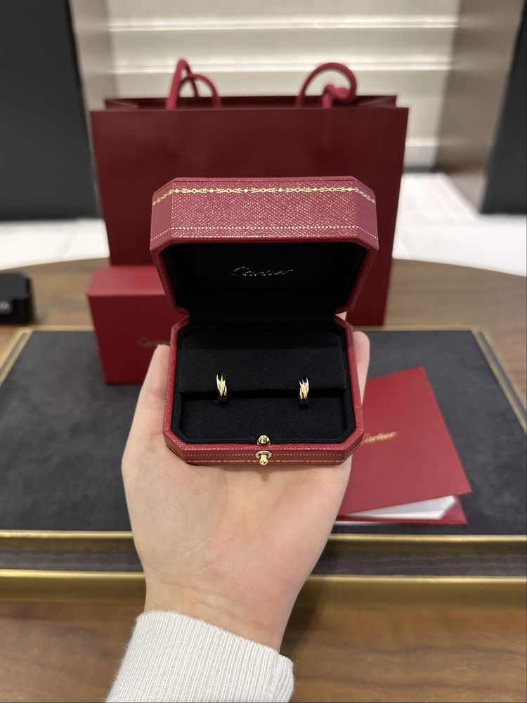 NEW Серьги Cartier Trinity Mini Model B830154