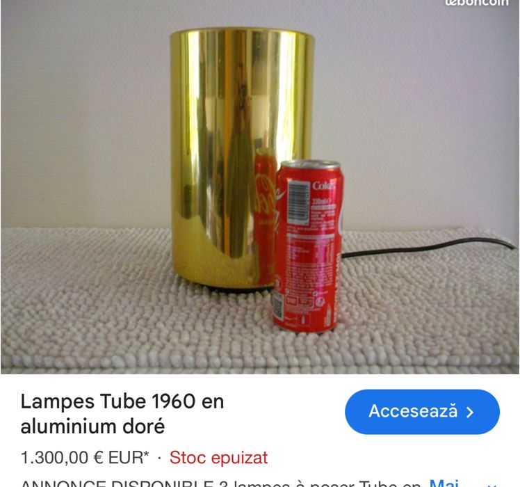 Mid century 7 lampa metalice golden