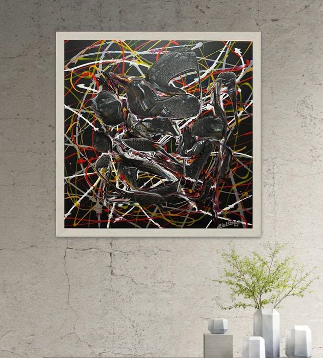 Tablou acrilic tablouri pictura panza abstract arta dimensiuni 40x40