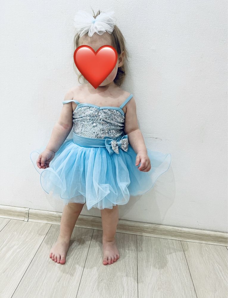 Платье пышное боди на 1-2 годика