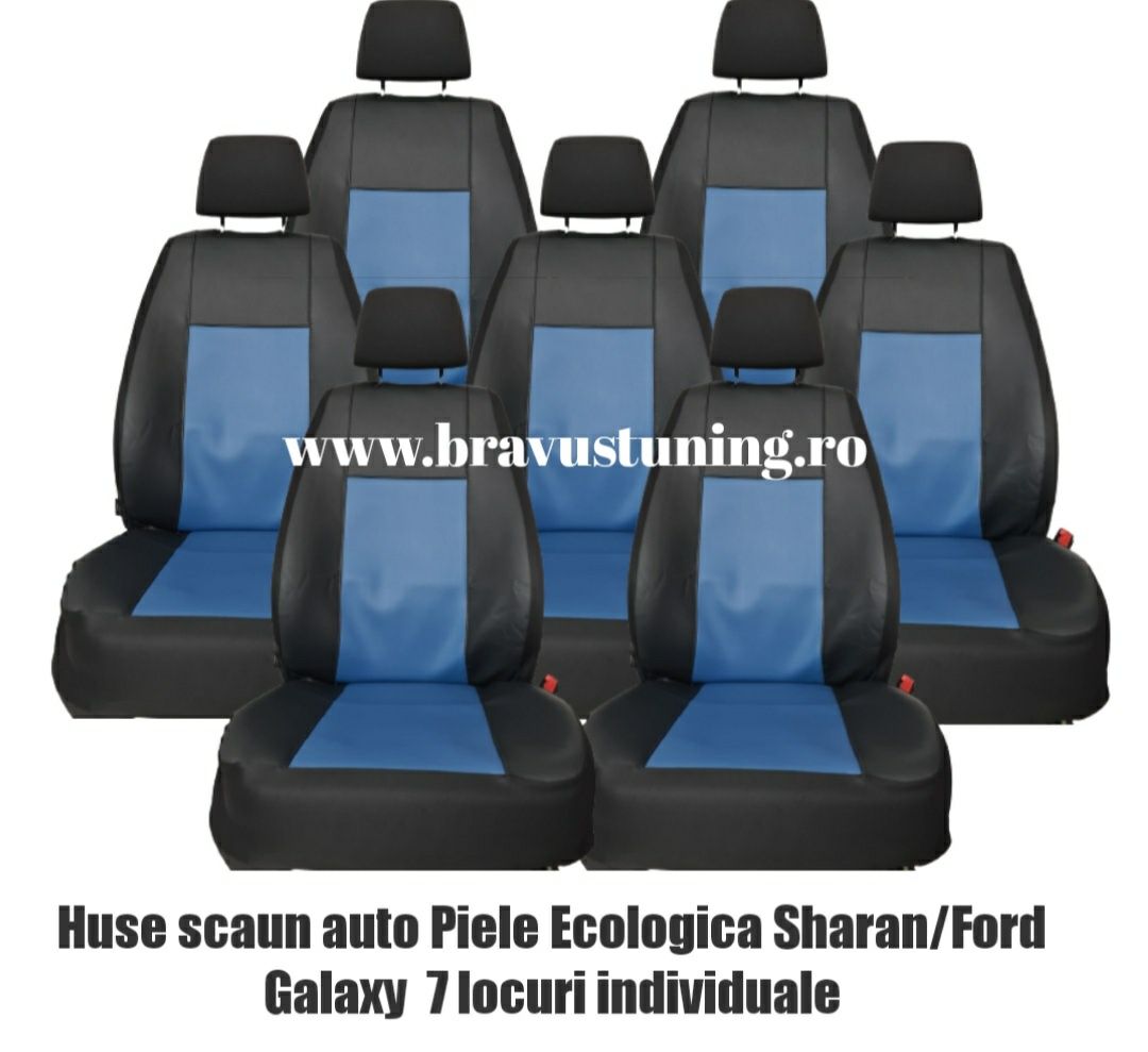 Husa auto Sharan,7 locuri,individuale,piele ecologica de calitate