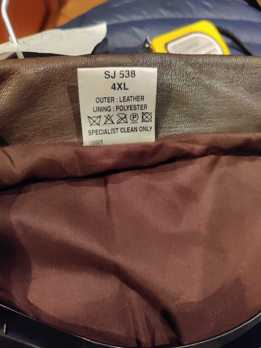 Geaca piele naturala vitel barbati Maro 2XL - XXL -3XL-4XL 56-58  NOUA