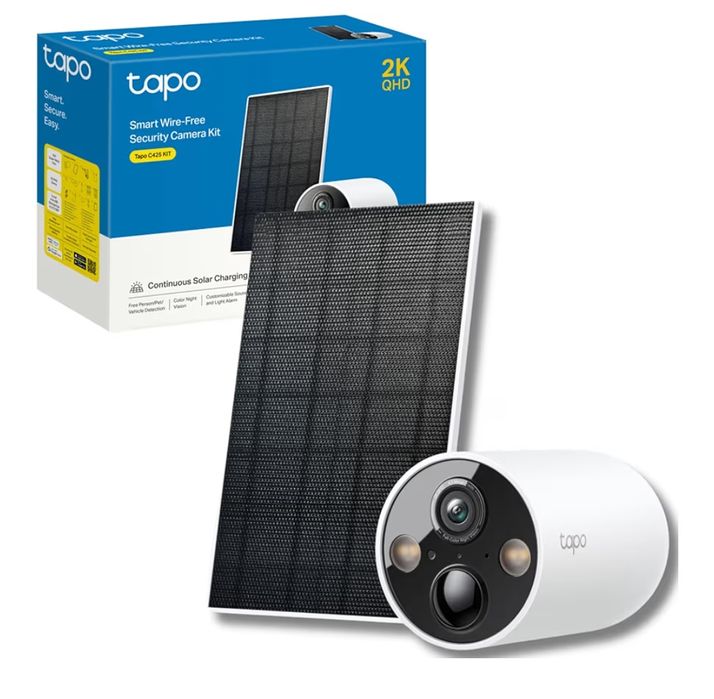 Cameră Solară de Supraveghere 2K 4MP QHD cu panou solar Tapo tp-link