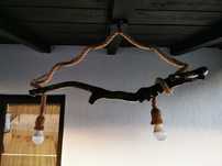 Lustra lemn rustic unicat