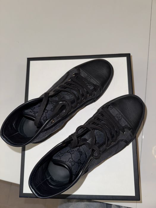 Adidasi Gucci Monogram High Top Canvas