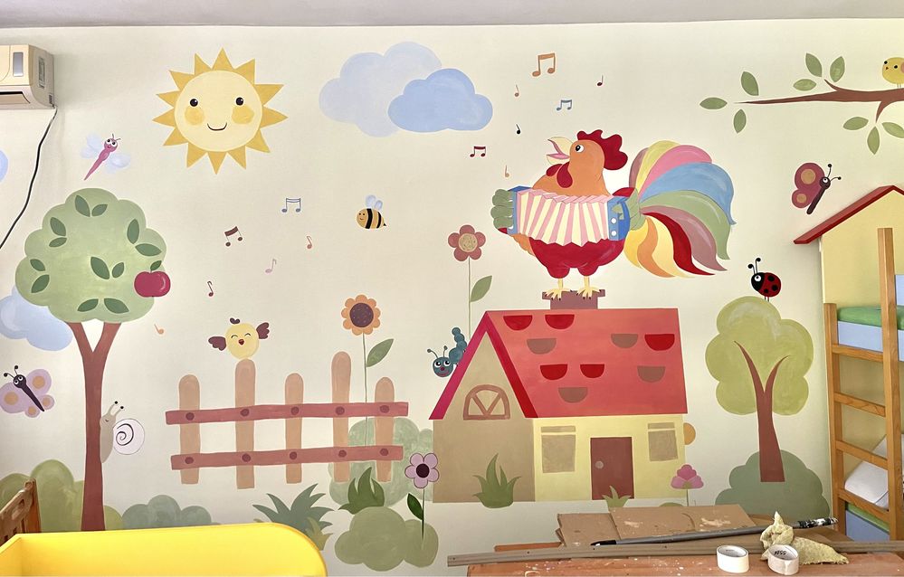 Рисуване на стена на детска стая