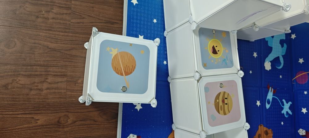 Dulap de depozitare cub pentru copii, 15 cuburi