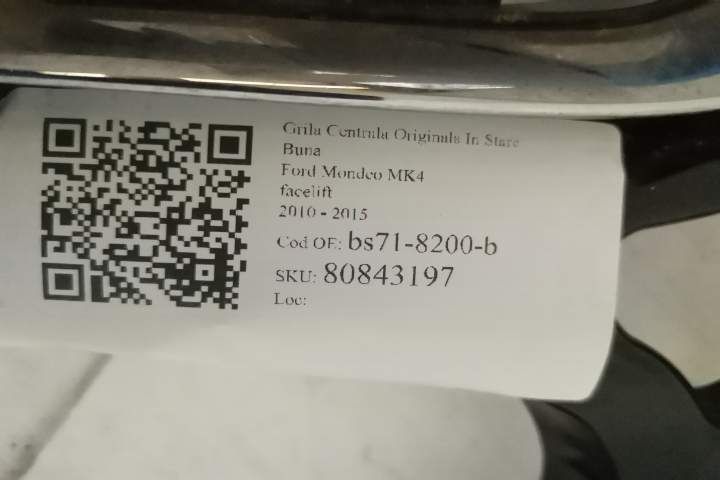 Grila Inferioara Original In Stare Buna Cu senzori Ford  Mondeo  MK4 [