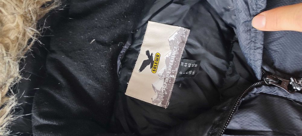 Яке с естествен пух Salewa -S,The north  face -S кафяво естествен пух