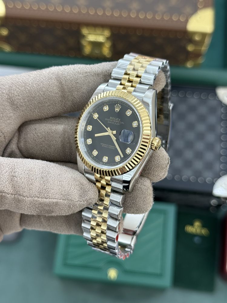 Rolex Date-Just 41 Two Tone Black