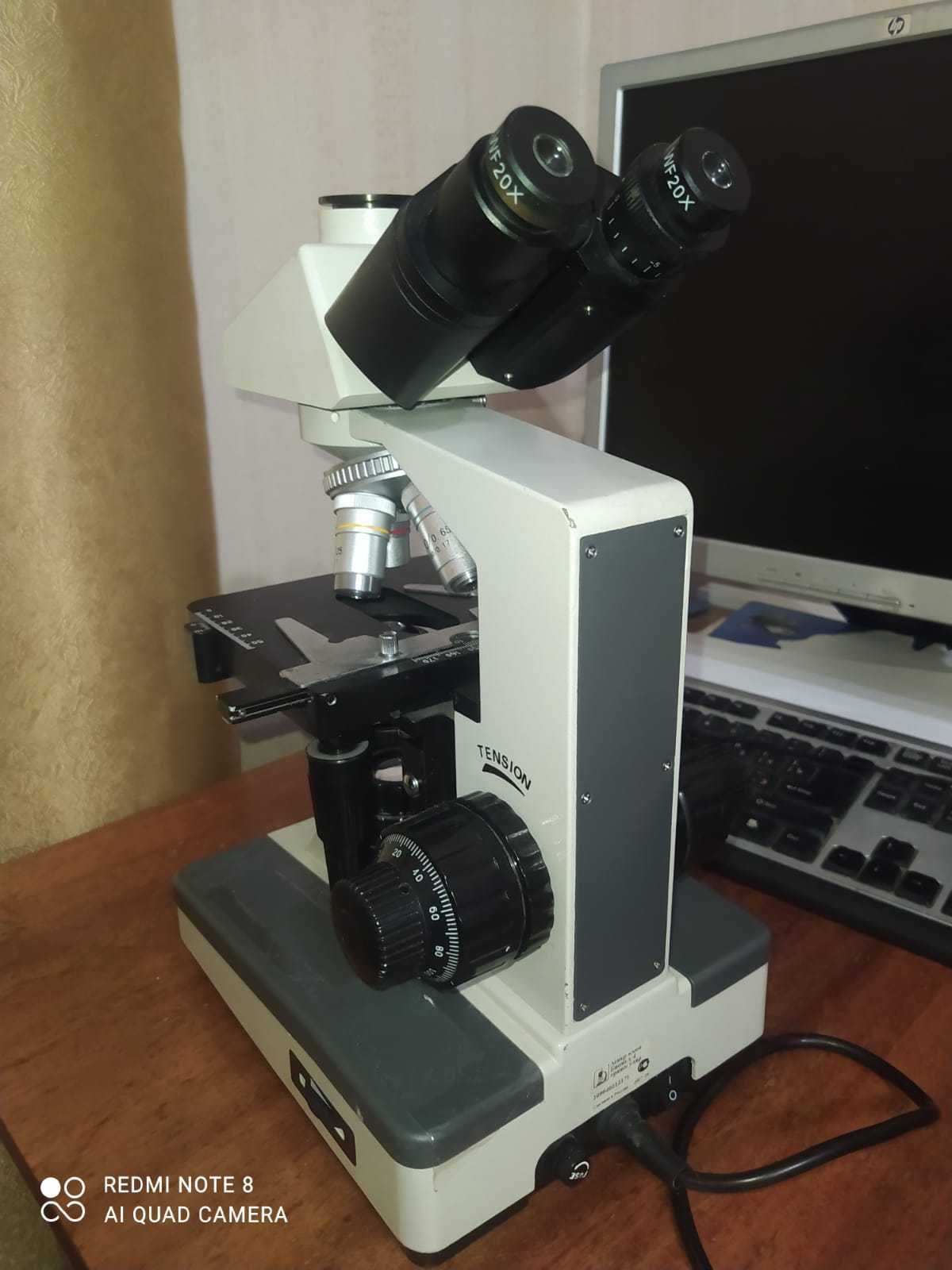 Микроскоп световой биологический, лабор.  40x - 1600x. Тринокулярный.