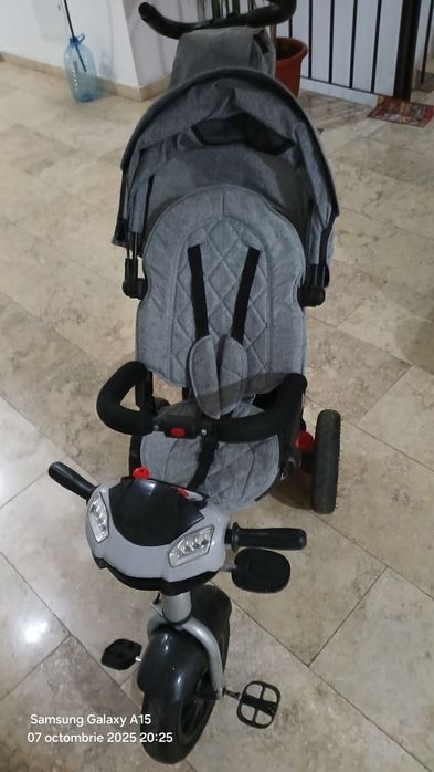 Tricicleta cu lumini si muzica./scaun auto cu isofix
