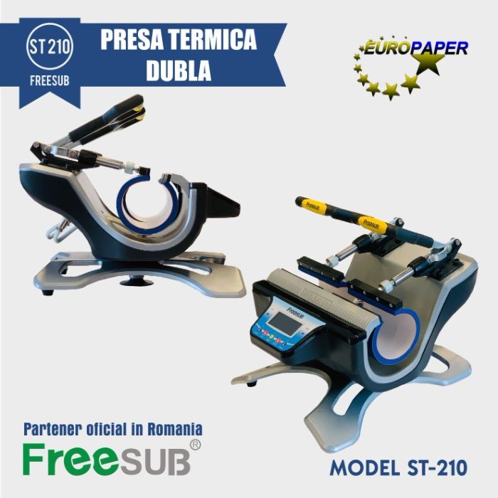 Presa Termica Dubla pentru Sublimare cani FreeSub St-210