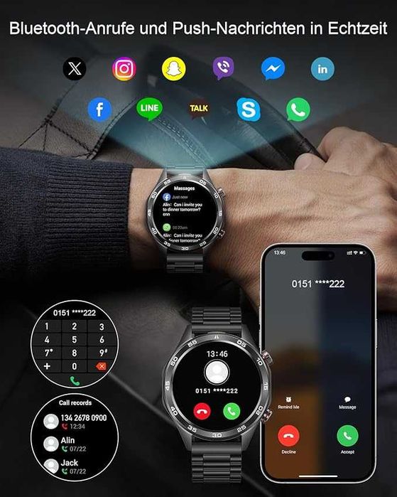 Мъжки водоустойчив смарт часовник MEGALITH