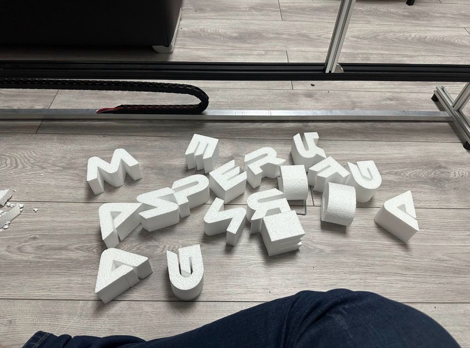 CNC Litere volumetrice din polistiren NOU
