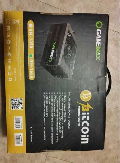 Захранване GameMax GM 1650W Gold 16xPCI-E кабела Гаранция