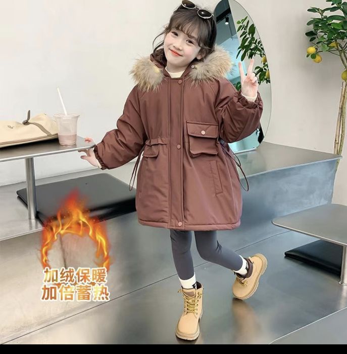 Детский зимний куртки для девочек