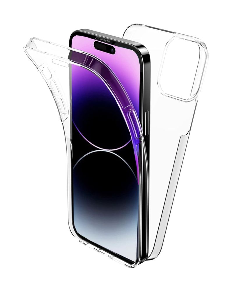 Husa CRYSTAL cu protectie 360° fata + spate pt. iPhone 14 , 14 Pro Max