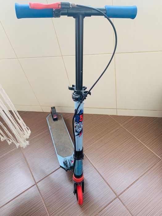 Trotinetă cu Suspensie şi Frână pe Ghidon Mid 5 Albastru Copii