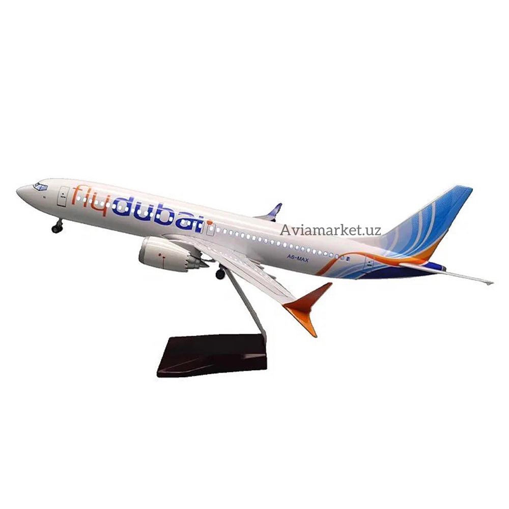 Самолет (BOEING-737 MAX FLY DUBAI) с LED подсветкой шикарный подарок
