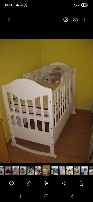 Бебшка кошарка/легло люлка, 60/120 см, магнифлекс матрак