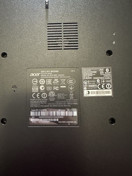 Laptop Acer model Es1-512-C5YW