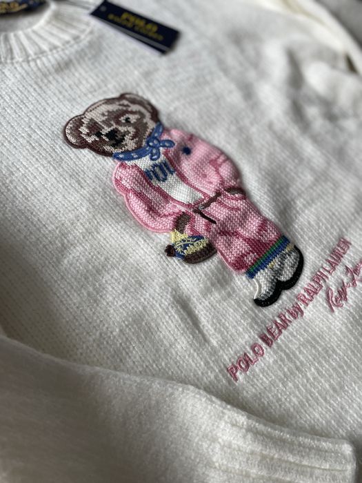 Дамски пуловер с мече Polo