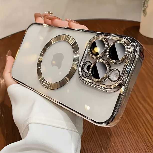 Husa transparenta Luxury Magnetic Wireless Charging iPhone