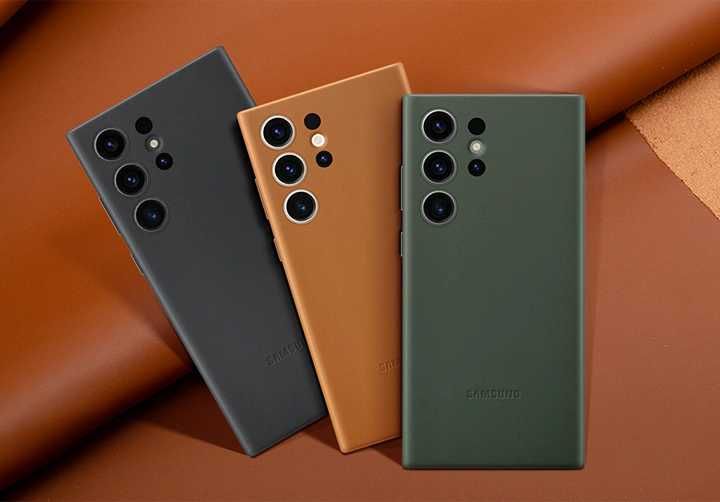 Оригинален кожен калъф Samsung EF-VS918LBEGWW за Galaxy S23 Ultra