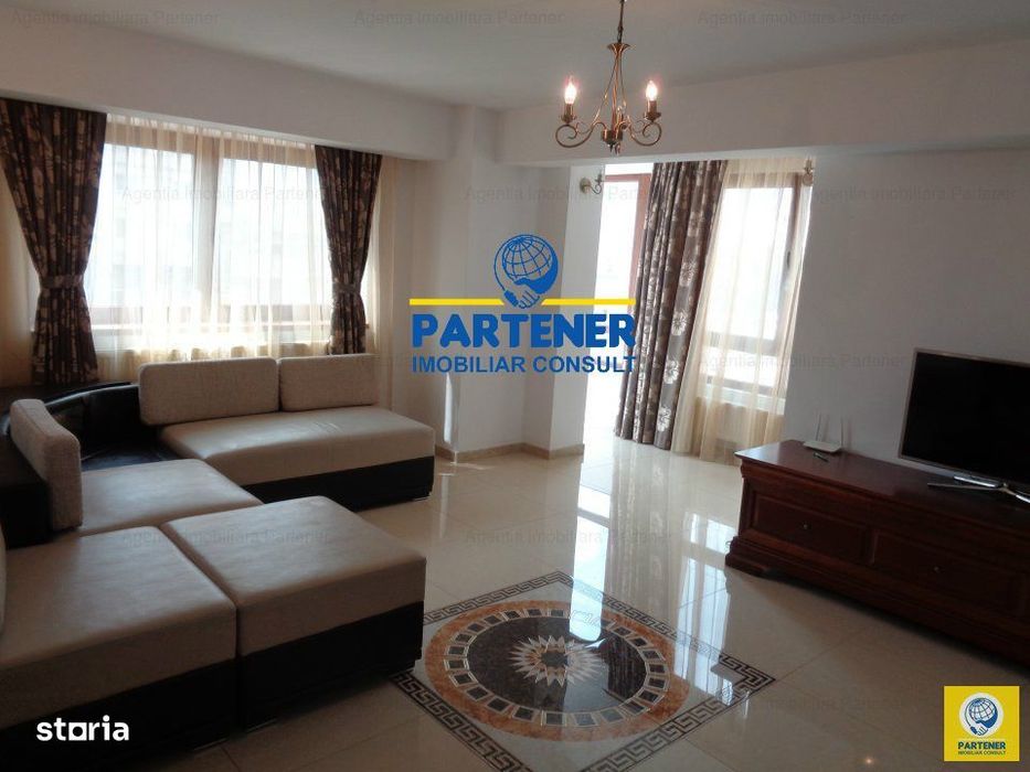 Apartament 3 camere, Centru, etaj 2, finisaje lux, mobilat, centrala