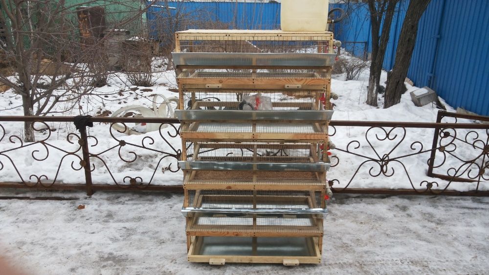 клетка для перепелов на 4 яруса