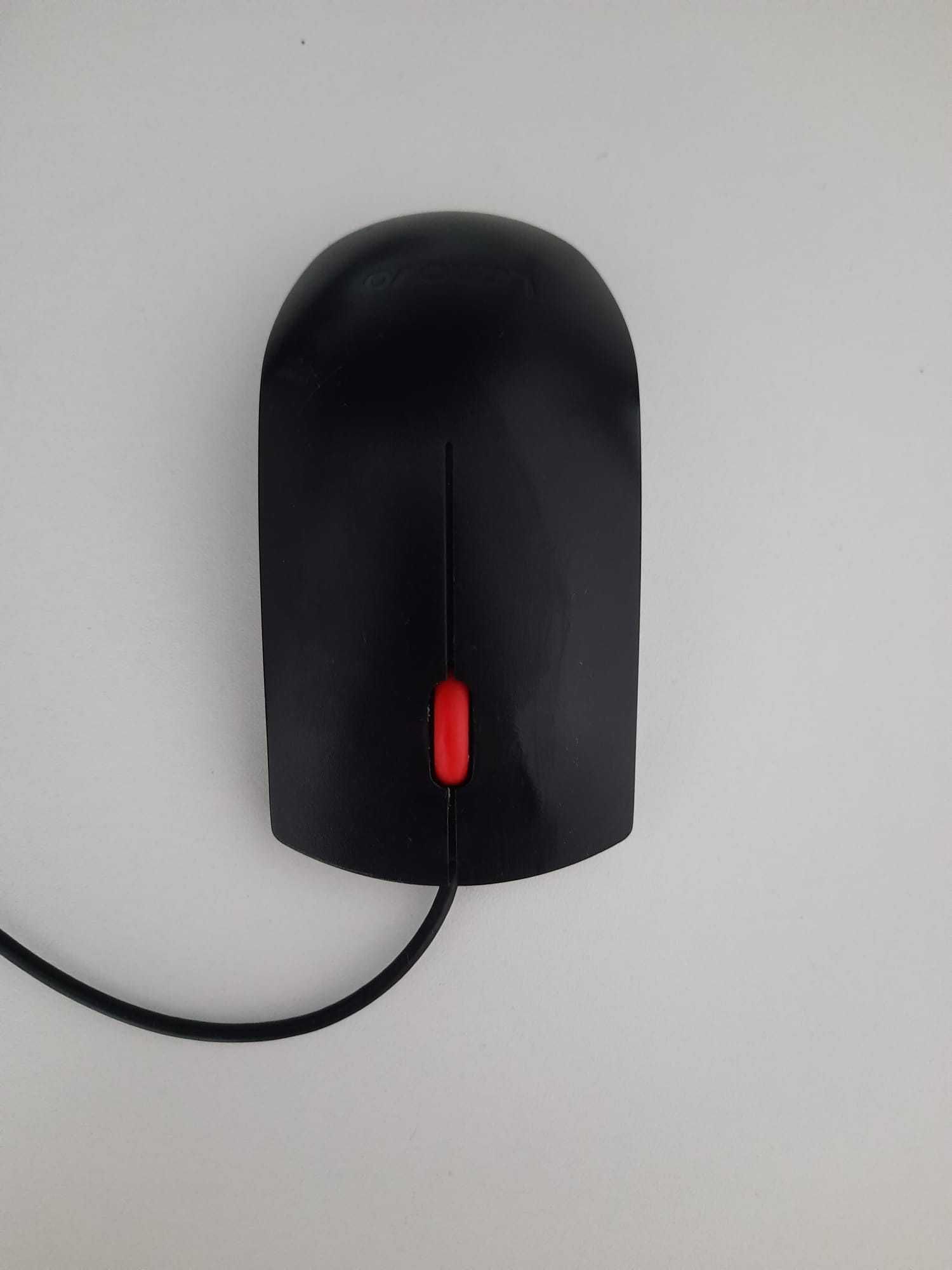 Mouse cu fir Lenovo si HP alb si negru