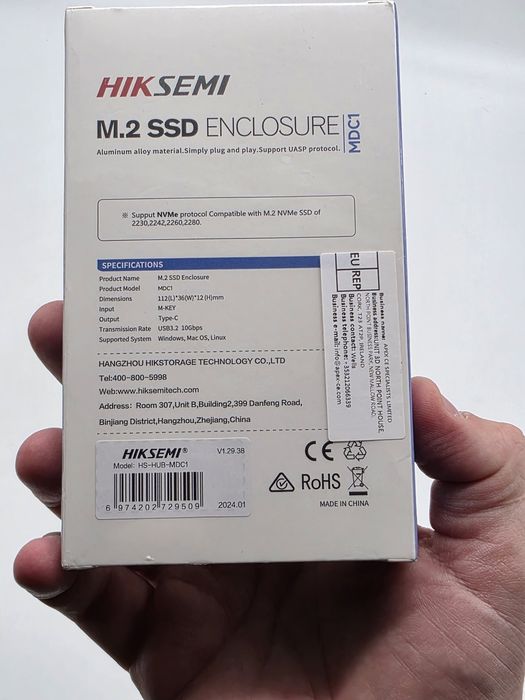 Carcasa HIKSEMI M.2 SSD, sigilat