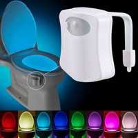 Senzor de mișcare LED pentru scaune de toaletă LED WC Light 8 culori