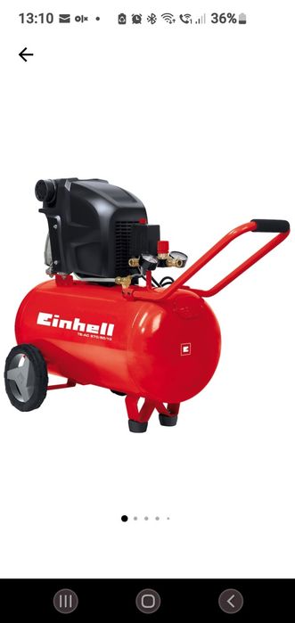 Compresor aer pe ulei Einhell TE-AC 270/50/10, rezervor 50 L, 1.8 kW,