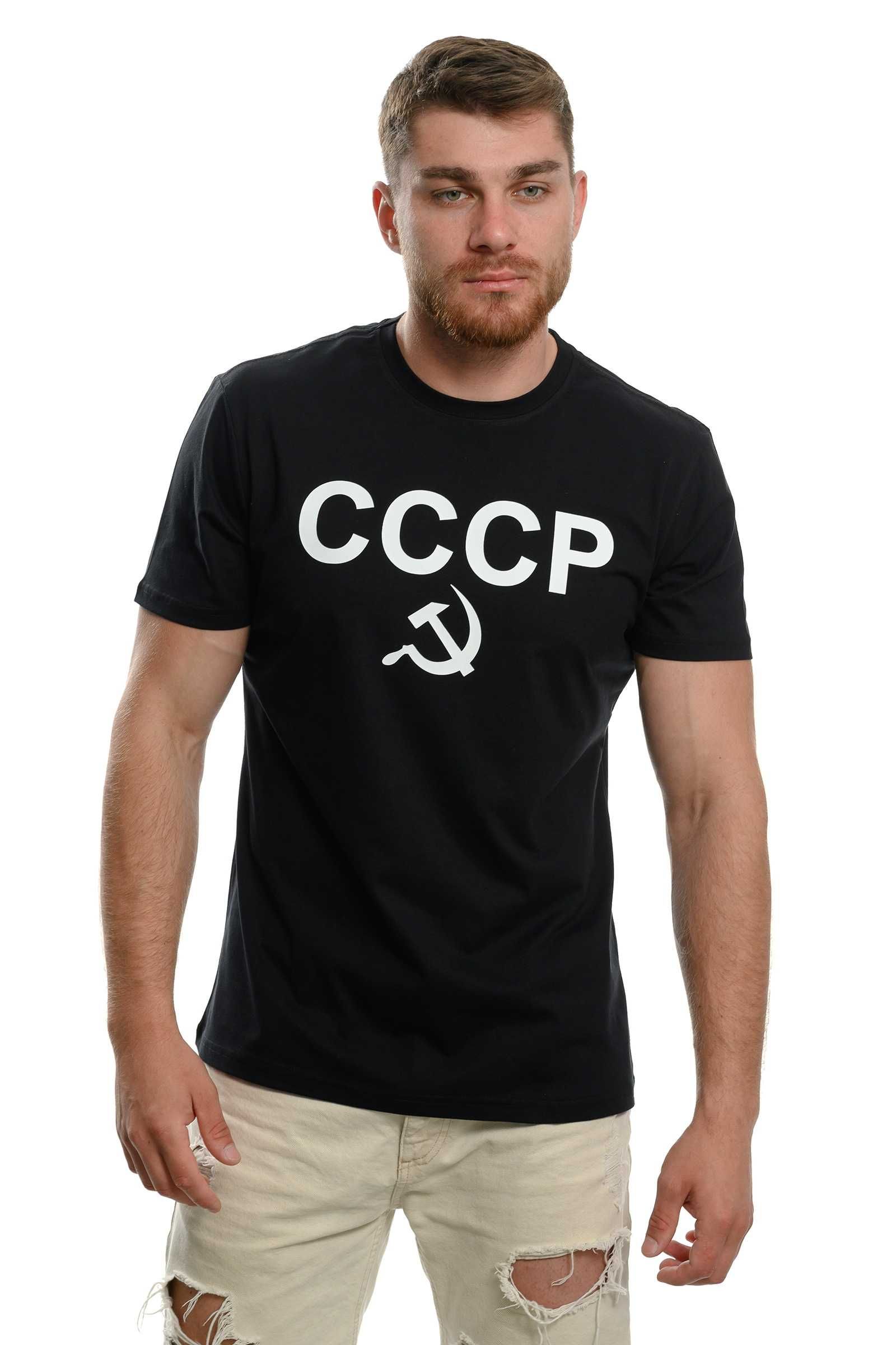 Мъжка тениска с трансферен печат СССР, Сърп и чук, Русия, 4 модела