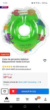 Colac pentru bebelusi Baby Swimmer