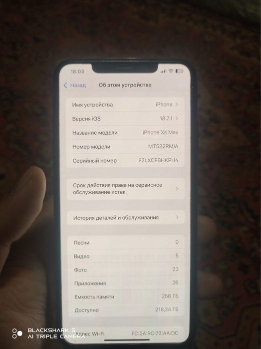 Iphone xs max 256gb