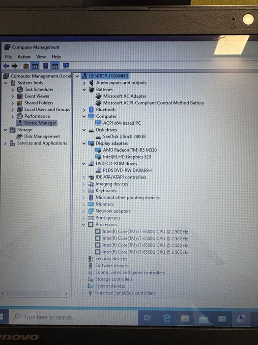 Laptop Lenovo IdeaPad300 Intel I7 12GB RAM