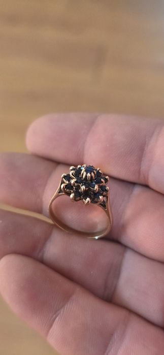 Inel aur safire naturale