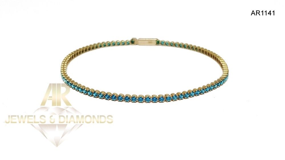 Bratara Tennis Aur 14 K model nou deosebit ARJEWELS&DIAMONDS(AR1141)