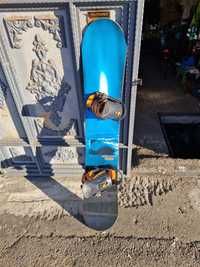 Placă snowboard 155 cm, SCIMB cu schiuri, bots marimea 37 salomon