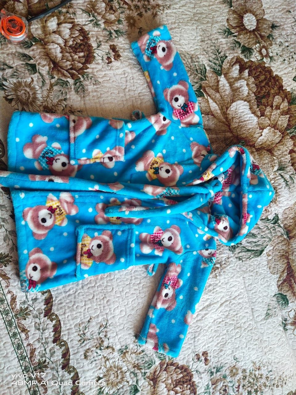 Детский банный халат на 2-4 годика